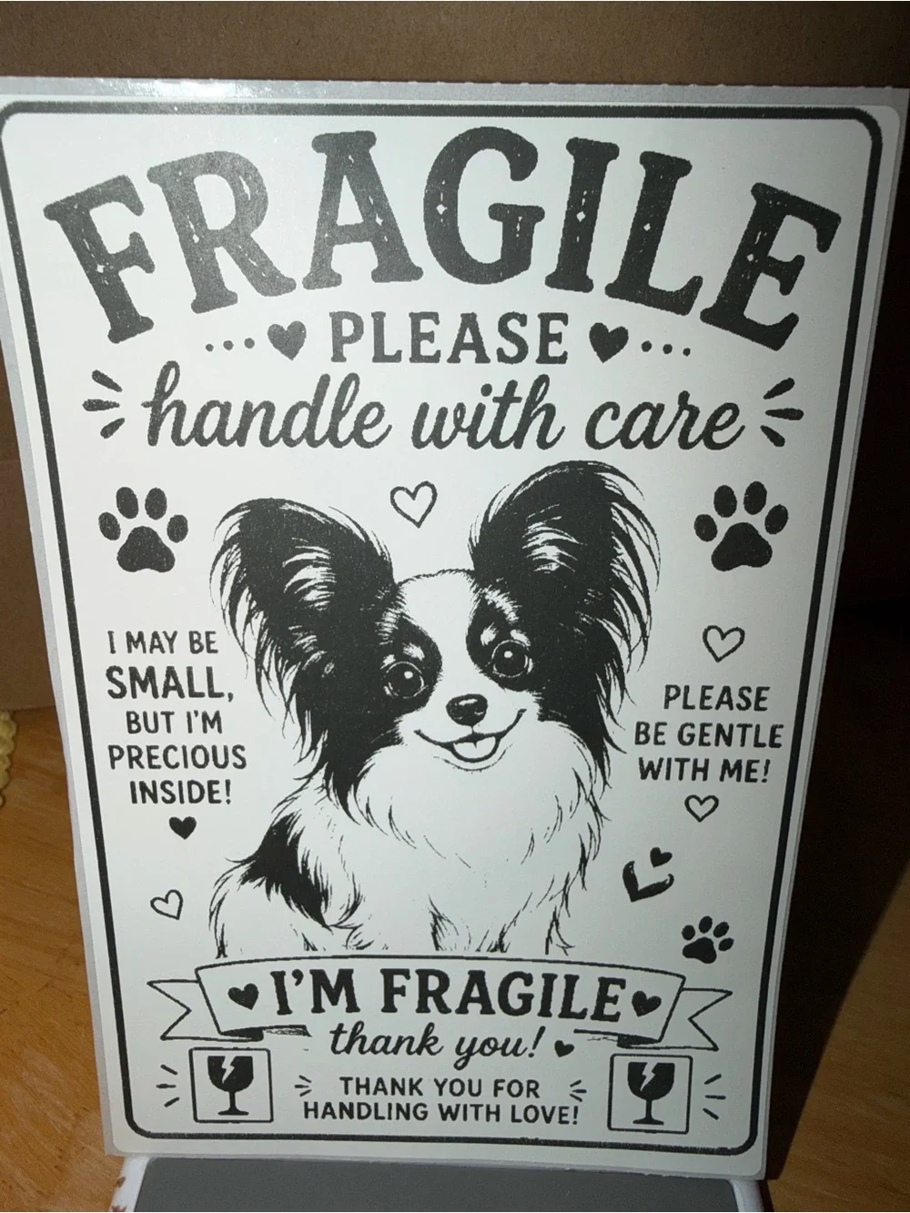 Dog Fragile 50 count 4x6